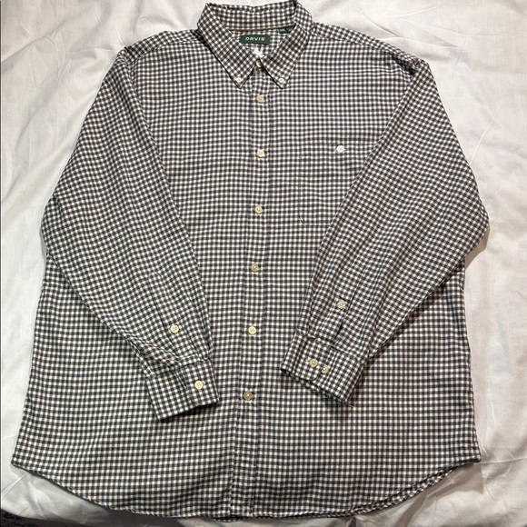 Chemise Manches Longues à Carreaux Merona Pour Homme Taille L - Gris Et Blanc - Occasion Très Bon état